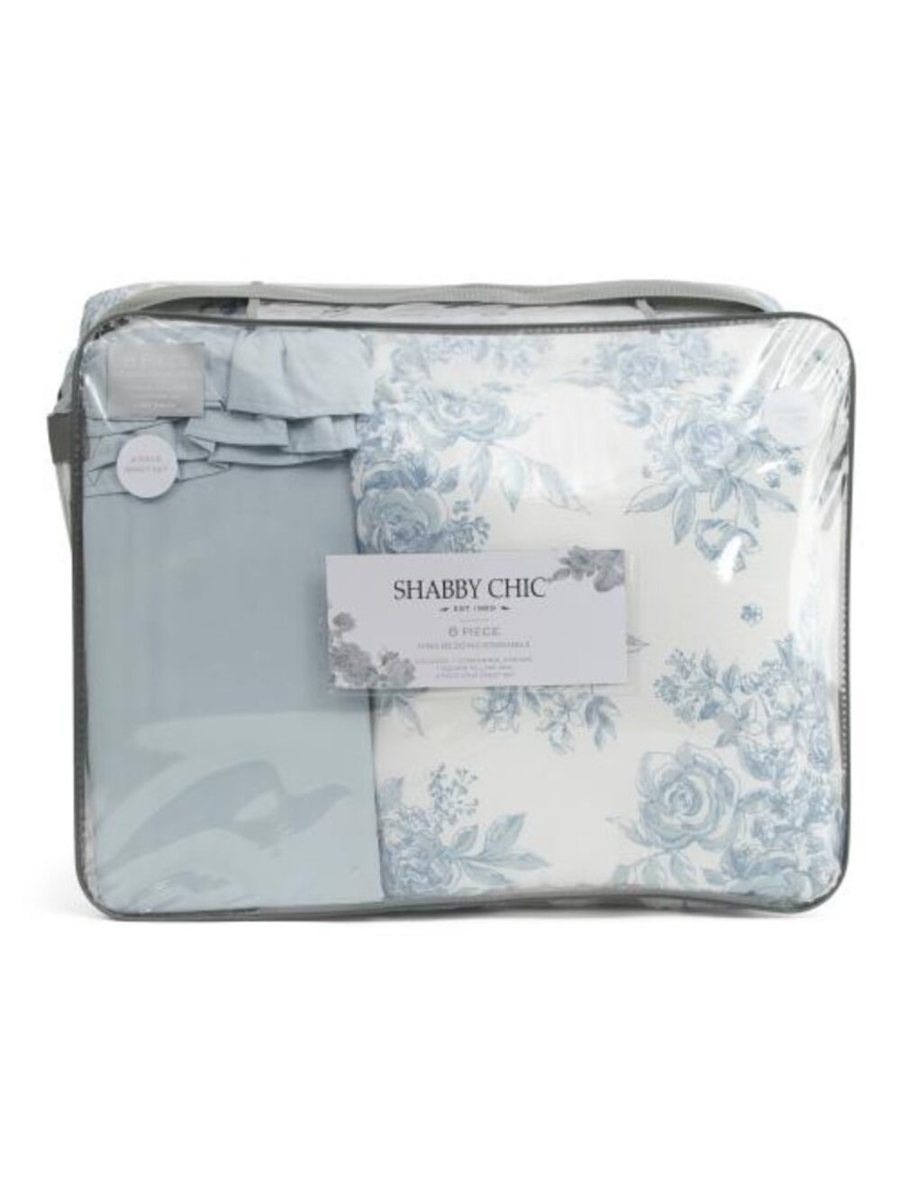 SHABBY CHIC 8 PIECE Floral Toile Comforter Set
